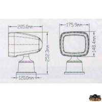 Faro elettrico LED quadrato
