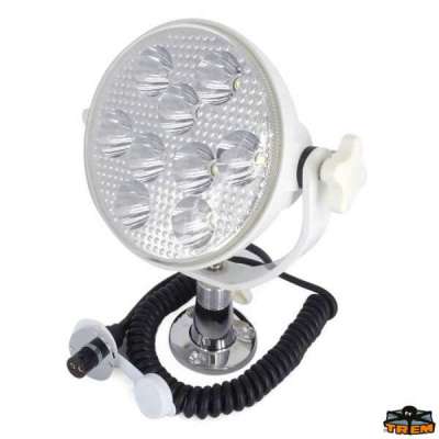 Faro Super-light bianco con attaco in piano Presa bipolare