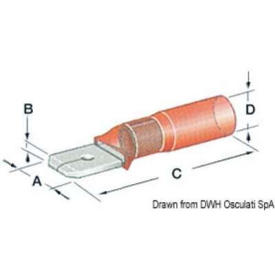 Faston preisolati con termoretraibile a tenuta stagna da 6,3 mm