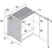 Frigo-freezer a compressore VitriFrigo C90i, unità refrigerante interna