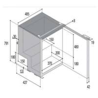 Frigo-freezer Airlock VitriFrigo C85i, unit&agrave; refrigerante interna