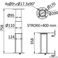 Gamba tavolo elettrica ROUND-ALU