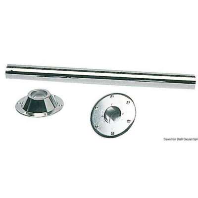 Gamba tavolo con tubo e due basi