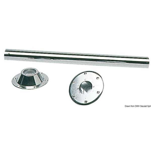 Gamba tavolo con tubo e due basi