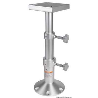 Gamba tavolo tritelescopica in alluminio