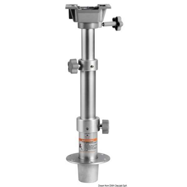 Gamba tavolo tritelescopica removibile