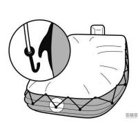 Gancetto in Nylon largo e piatto per attacco sul bordo di gommoni grigio