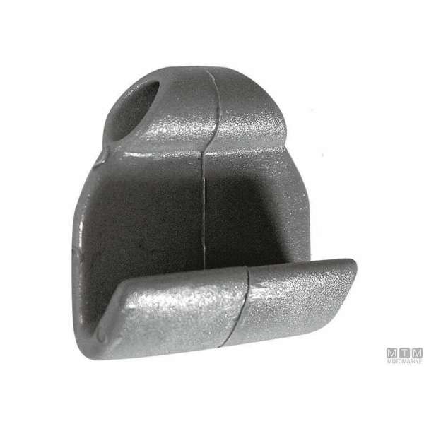 Gancetto in Nylon largo e piatto per attacco sul bordo di gommoni grigio