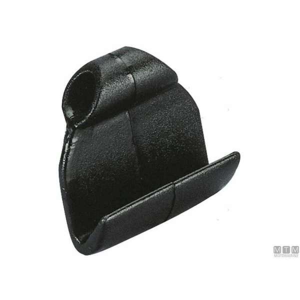 Gancetto in Nylon largo e piatto per attacco sul bordo di gommoni nero