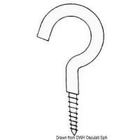 Gancio in acciaio inox ricurvo a vite