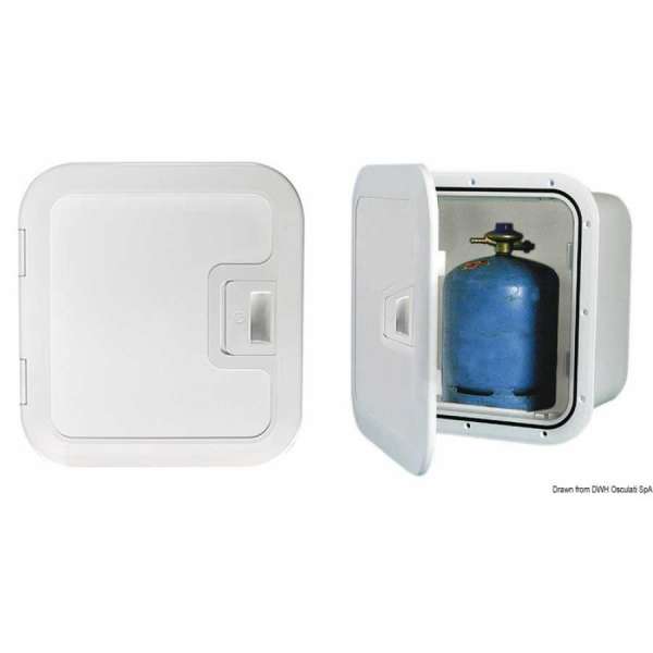 Gavone in plastica per alloggiare bombole con ventilazione frontale