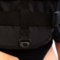 Gilet Jobe con 4 fibbie nero