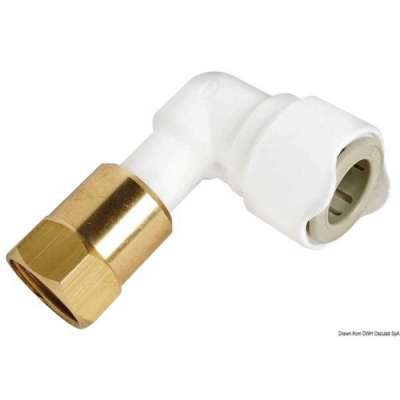 Gomito con filetto 1/2 BSP femmina WHALE