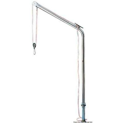 Gruetta porta imbarcazioni girevole