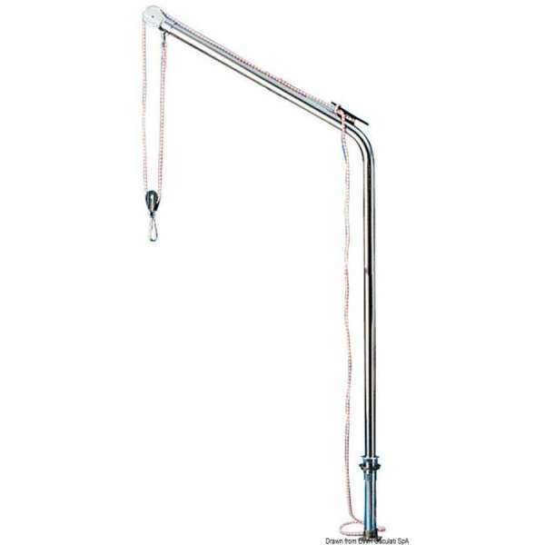 Gruetta porta imbarcazioni girevole