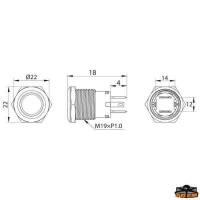 Interruttore in acciaio Inox 20A