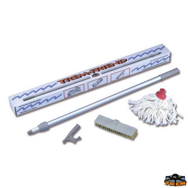 Kit 4 pezzi composto da mezzo marinaio, spazzolone e frattazzo in cotone