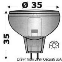 Lampadina alogena con riflettore dicroico base G4