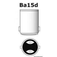 Lampadina LED SMD zoccolo BA15D per faretti con copertura in vetro dei LED