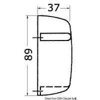 Luce Courtesy Light stagna con lente in plexiglass trasparente