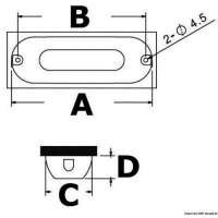 Luce subaquea LED per plancette, specchi di poppa, carene e pozzetti