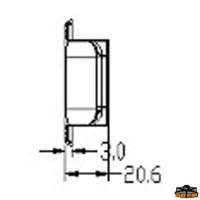 Luci di via a LED a basso consumo in acciaio inox lucidato a specchio per fisaggio ad incasso a murata