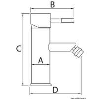 Miscelatore ceramico Diana per bidet