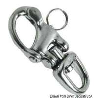 Moschettone doppio snodo in acciaio inox per spinnaker, drizze ed usi vari