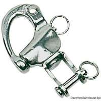 Moschettone in acciaio inox con grillo girevole per spinnaker, drizze ed usi vari