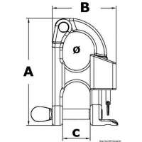 Moschettone in acciaio inox regolamentare per sci nautico (D.M. 4/2/60 e succ.)
