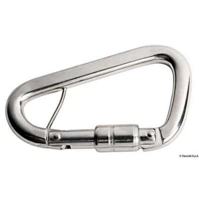 Moschettone in acciaio inox studiato appositamente per le cinture di sicurezza