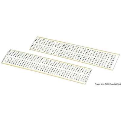 Numeri e lettere autoadesive neri su fondo bianco da 3 mm