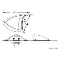 Orecchietta per protezione scarichi a mare, sfiati benzina, acqua ecc