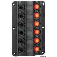 Pannello elettrico Wave Design con interruttori a bascula con LED