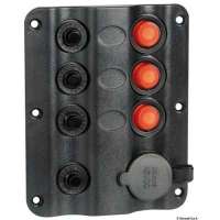 Pannello elettrico Wave Design con interruttori a bascula con LED