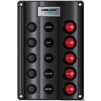 Pannello elettrico Wave Design con interruttori a bascula con LED