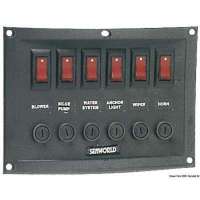 Pannello in nylon con interruttori a bascula luminosi