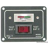 Pannello- test per 2 batterie con interruttore per azionarlo