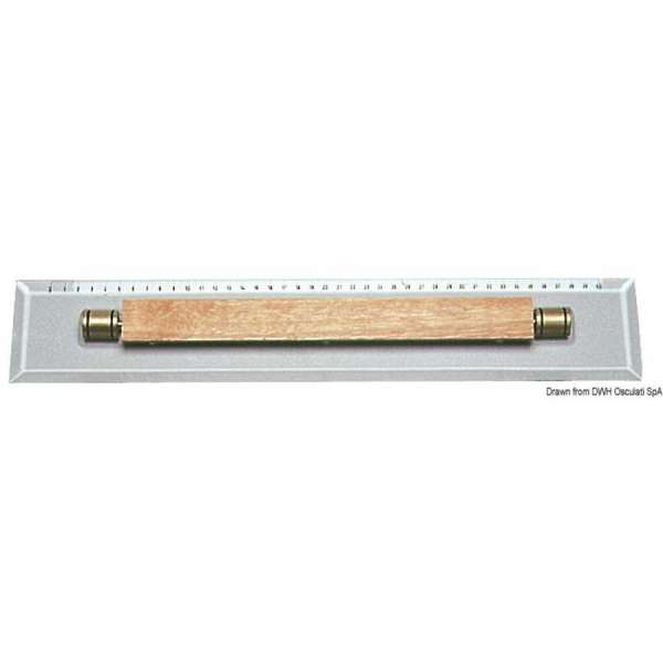 Parallela a rulli millimetrata in plexiglass