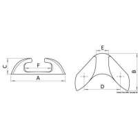 Passacavo di prua in acciaio inox serie Capri