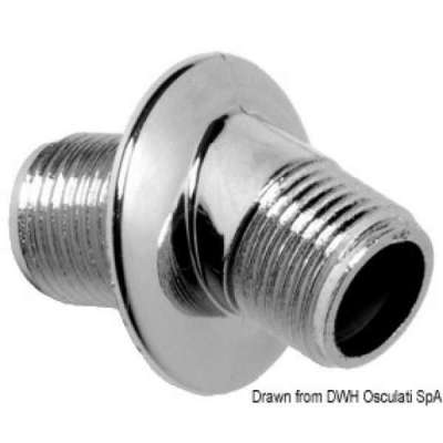 Passaparatia in plastica cromata per tubi doccia e saliscendi