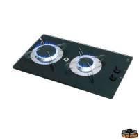 Piano cottura a gas in vetro cristallo da incasso 2 fuochi Can