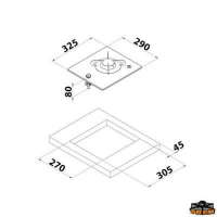 Piano cottura a gas vetro in cristallo da incasso Can