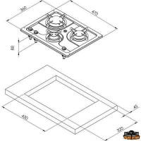  Piano cottura a incasso 3 fuochi Can