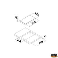 Piano cottura a due piastre radianti in vetroceramica Can