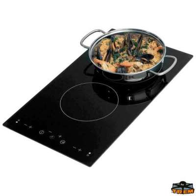 Piano cottura a due piastre radianti in vetroceramica Can