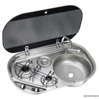 Piano cottura SMEV/DOMETIC con coperchio in vetro fumè