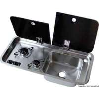 Piano di cottura con coperchio in vetro temperato fumè