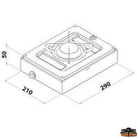 Piano di cottura esterno in acciaio inox Can FN1330