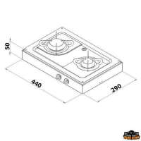 Piano di cottura esterno in acciaio inox